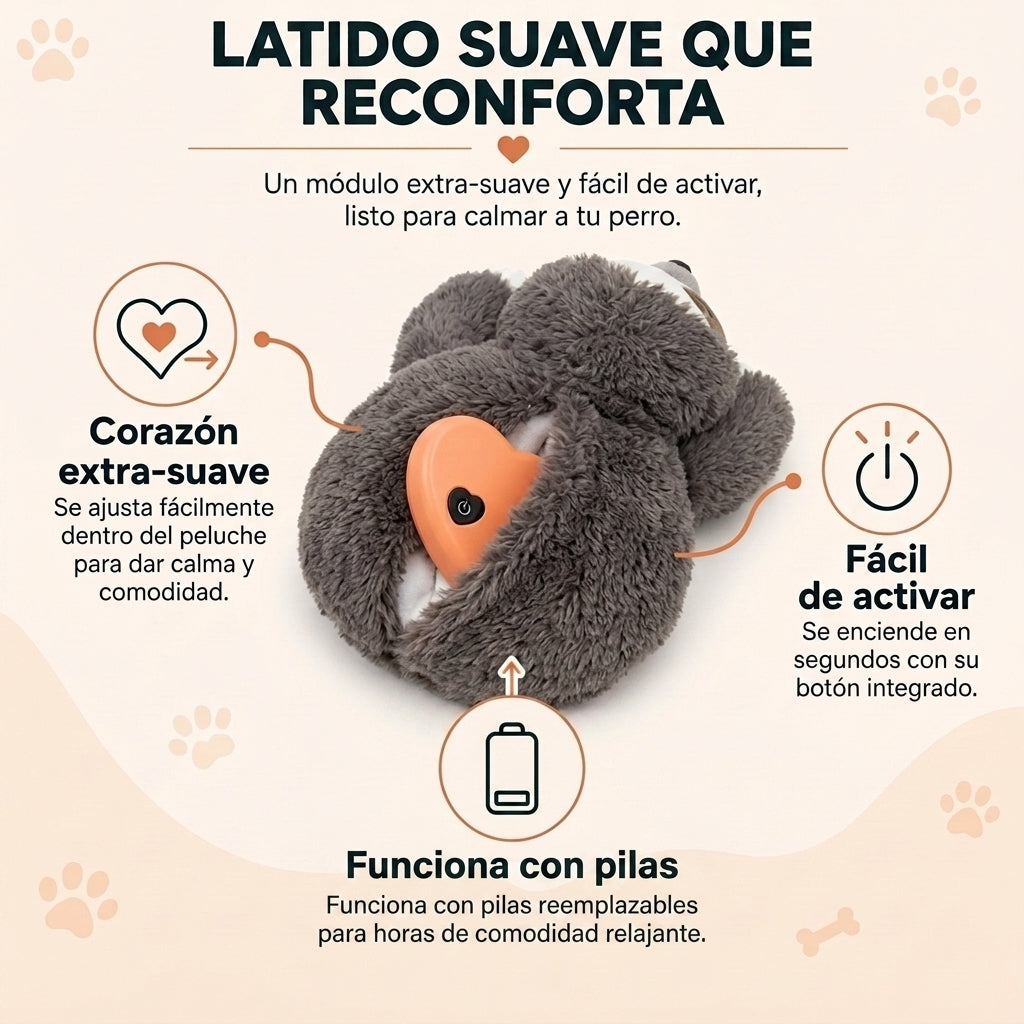 Peluche Latido Real para Perros Ansiosos